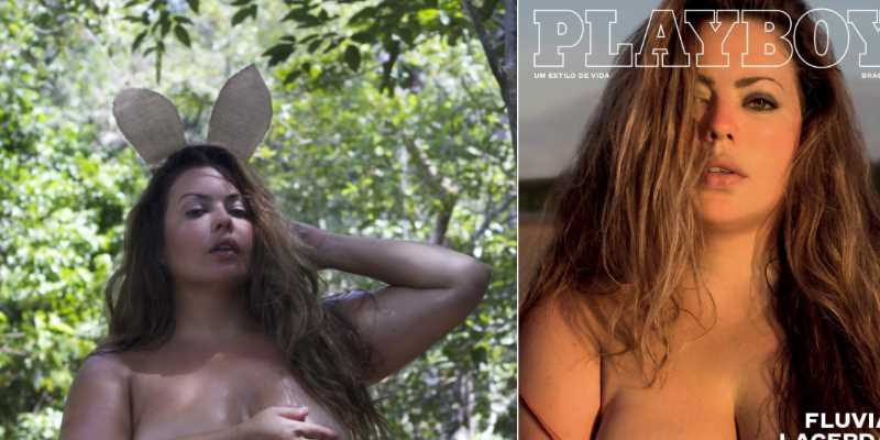 Fluvia Lacerda, la primera conejita "plus-size" de Playboy. FOTO: Playboy